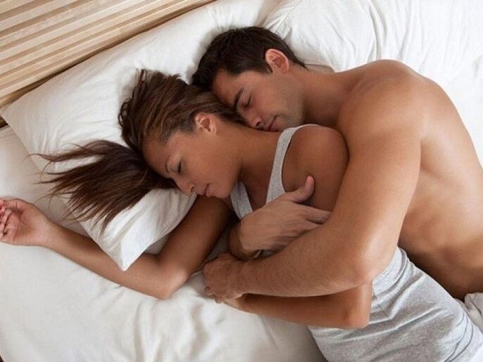 woman in bed with a man who has strengthened potency