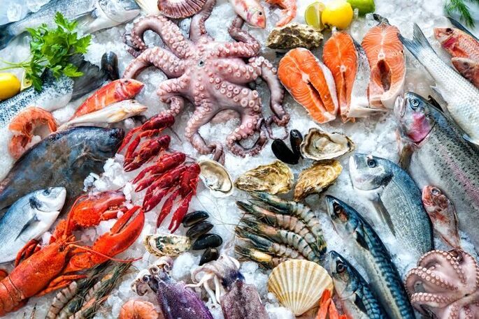 Varied seafood in a man's diet for testosterone production